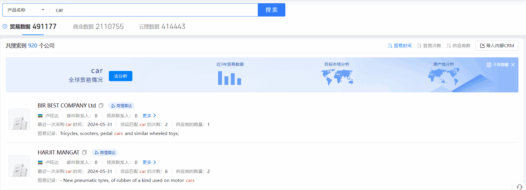 卢旺达海关数据,海关数据,巅峰国际海关数据